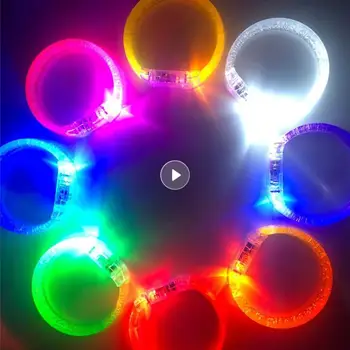 Konser ışık bilezik karanlıkta Glow popüler su geçirmez gece koşu dişli Glitter bilezik Led ışık bilek gece çalıştırmak