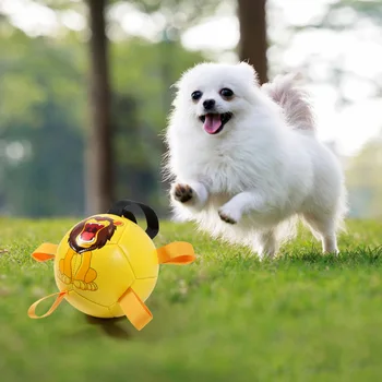 Köpek Futbol Topu Oyuncak Kapmak Sekmeler İnteraktif Pet Bite Çiğnemek Futbol Römorkör Su Oyuncak Küçük Orta Köpek İçin Açık Eğitim Futbol