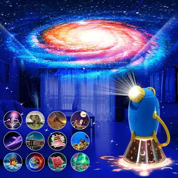 LED Planetaryum Galaxy Gece Lambası projektör 360° Döndür Yıldızlı Gökyüzü Gece Lambası Çocuklar İçin Yatak Odası Ev Odası Çocuk Doğum Günü Oyuncakları