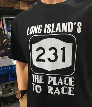 LONG ISLAND'IN 231 GEYİK PARKI RETRO T SHİRT SOKAK yarışı SEYİR ARABA KULÜBÜ GÖSTERİSİ