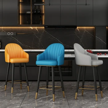 Lüks döner bar sandalyesi Modern Ayarlanabilir yüksek tabure Tasarımcı bar sandalyesi İskandinav Accent Taburete Alto Para Cocina Bar Taburesi