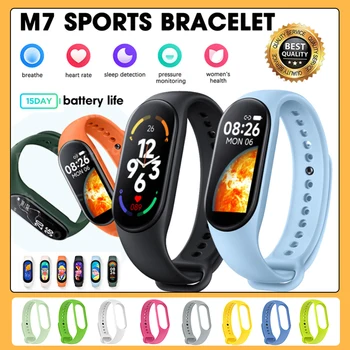 M7 Spor akıllı saatler Erkekler Kadınlar Kalp Hızı Kan Basıncı Monitörü Smartwatch Spor İzci Elektronik Bilezik Telefonlar İçin