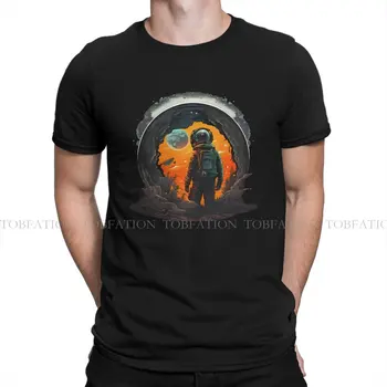 Mağara Perspektif Hipster Tişörtleri Kozmik Explorer Erkek Tarzı Saf Pamuk Streetwear T Shirt O Boyun 
