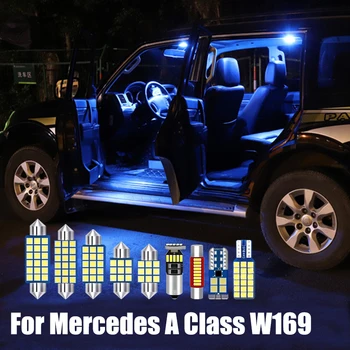 Mercedes Benz için Bir Sınıf W169 A150 A160 A170 A180 A200 2005-2012 14 adet araba led Ampuller İç tavan aydınlatması bagaj lambası Aksesuarları