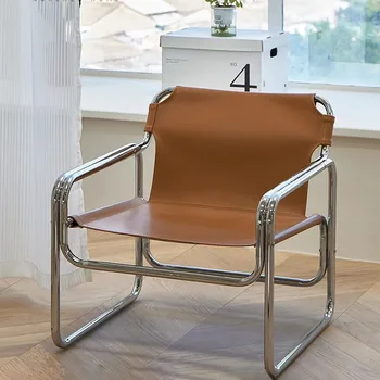 Metal Bahçe Oturma Odası Sandalyeleri Modern İskandinav Tasarımcı Kol Dayama yemek sandalyeleri Ziyafet Benzersiz Yetişkinler Cadeira iç mekan mobilyası