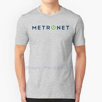 MetroNet Fiber Logo Rahat T Shirt En Kaliteli Grafik %100 % Pamuk Tees