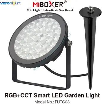 MiBoxer FUTC03 15W RGB+CCT akıllı LED bahçe lambası çim lambası AC11V 220V IP65 Su Geçirmez Açık 2.4 G RF Uzaktan WiFi Ses Kontrolü
