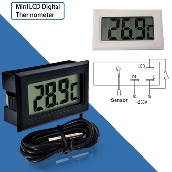 Mini Dijital LCD Kapalı Uygun Sıcaklık Sensörü Nem Ölçer Termometre Higrometre Ölçer Balık Tankı Sıcaklık Aracı