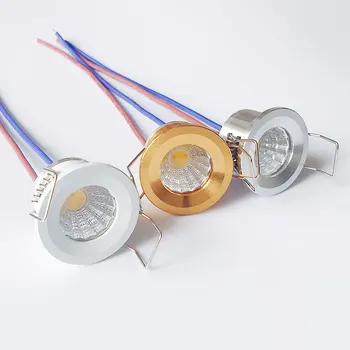 Mini LED Downlight 3W topak tavan Lambaları Spot Kısılabilir 220V 230V Beyaz, Altın, Gümüş Dolap Takı Vitrin Aydınlatma