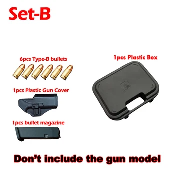 Minyatür Model 1: 3 Glock G17 Mermi Alaşım Mini Oyuncak Tabanca Modeli Aksesuarları