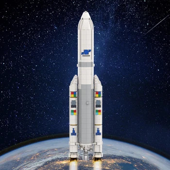 MOC 1: 110 Arianeal 5 ECA Roket Tuğla Uzay Yapay Uydu Evren Araç Başlatıcısı Yapı Taşı çocuk oyuncağı doğum günü hediyesi