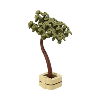 MOC Saksı Ağacı Tuğla Bahçeleri Bonsai Ağacı DIY Yaratıcı Saksı Bitkileri Bonsai Ağacı Modeli Yapı Taşları Oyuncak Hediye İçin
