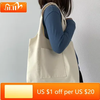 Moda Kadın Tuval alışveriş çantası Katlanabilir Süpermarket Çanta Estetik Kişiselleştirilmiş Süper Metresi Bayanlar Kullanımlık Eko Çanta