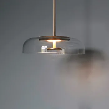 Modern aydınlatma kolye ışıkları LED armatürleri asılı lambalar yemek odası dekorasyon kapalı mutfak cam aydınlatma armatürü Minimalist