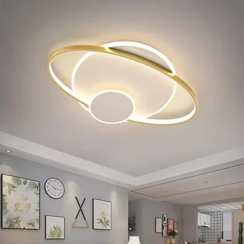 Modern LED Tavan Lambası Lüks yuvarlak Tavan avizeler oturma odası yatak odası çalışma misafir odası otel ev dekor ışıkları parlaklık
