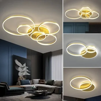 Modern LED tavan ışıkları lüks tasarım yuvarlak lambalar yatak odası oturma yemek Çalışma odası yaratıcı iç mekan ev dekorasyonu avizeler