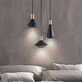 Modern siyah beyaz kolye ışıkları cilalar Para Sala De Jantar yatak odası için lamba Lampe Chevet Hanglamp Salon Plafond avizeler
