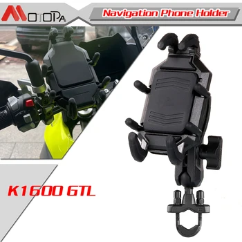 Motosiklet K1600GTL CNC alüminyum sap Bar Cep telefon braketi GPS Standı Tutucu BMW K1600GTL 2011-2021 2020 2019 2018