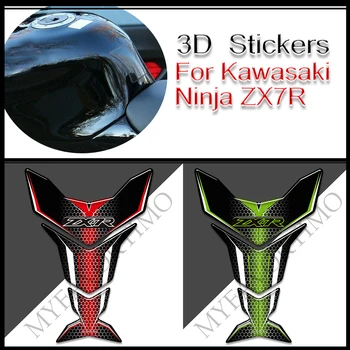 Motosiklet Kawasaki Ninja ZX7R ZX 7R ZX-7R Etiketler Çıkartmaları Tank Pad Amblem Logo Koruyucu Gaz Akaryakıt Diz Kiti