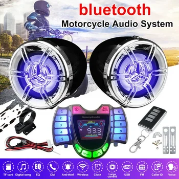Motosiklet Stereo Hoparlörler kablosuz bluetooth MP3 Çalar Su Geçirmez FM Ses motorlu scooter Bisiklet ATV UTV