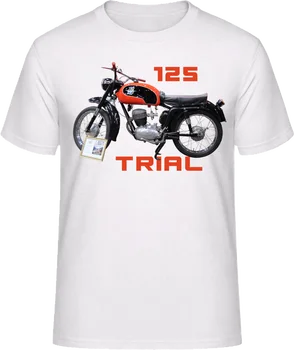 Motosiklet T-Shirt MV Agusta 125 Deneme Motosiklet Biker Kısa Kollu Ekip Boyun