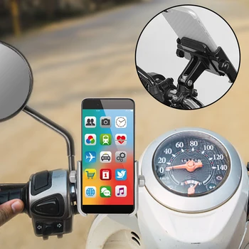 Motosiklet Tutucu 4-6. 6 inç telefon standı DVR TPMS GPS Navigasyon Ekran Elektrikli Bisiklet Motosiklet Aksesuarları Alüminyum Alaşımlı
