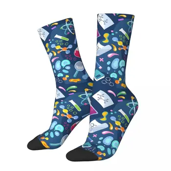 Mutlu Komik erkek varis çorabı Büyüteç Vintage Harajuku İnanılmaz Kimya Sokak Stili Yenilik Desen Ekip Çılgın Çorap