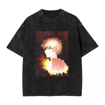 My Hero Academia Bakugou T Shirt Todoroki Grafik Kawaii T-Shirt Kısa Kollu Y2K Retro Gömlek Yaz Pamuk Büyük Boy En Tees