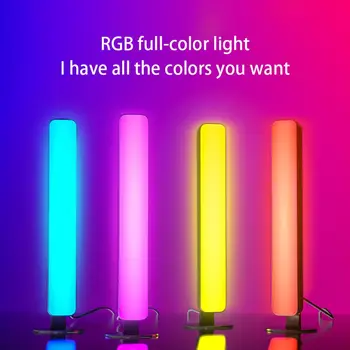 Müzik Senkronizasyonu LED gece ışık çubukları RGB Atmosfer Lambası Uzaktan Kumanda İle Oyun İçin TV Yatak Odası Dekorasyon Masaüstü Lamba