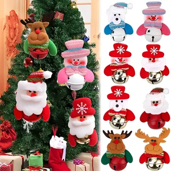 Noel Bells Demir Kolye Noel Baba Kolye Süsler Noel Ağacı Bebek Çan Ev Dekorasyon Noel Ağacı Dekorasyon