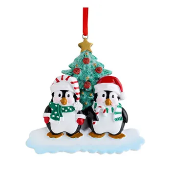 Noel Güzel Penguen Süslemeleri 2023 Noel Asılı Kolye Ev Açık Süs Hediye Çocuklar İçin Reçine Dekor 8. 5x8. 5cm