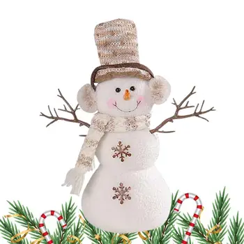 Noel Kardan Adam Bebek Kış Animasyonlu Dolması Kardan Adam Şapka Ve Eşarp İle Noel Dekorasyon Malzemeleri Ev Parkları İçin Parti