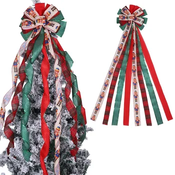 Noel Çelenk İlmek Fındıkkıran Asker Ekose Yay Noel Ağacı Dekorasyon Tatil Atmosferi Büyük Yaylar Hediye Dekor