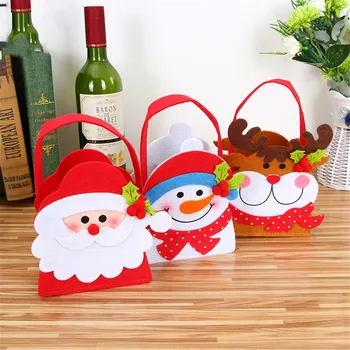 Noel Şeker Çantası Santa Kardan Adam Elk hediye çantası Şeker Çantası Merry Christmas Süslemeleri Ev için Yeni Yıl 2023 Noel Navidad Mevcut