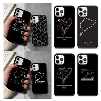 Nurburgring F1 Devre telefon kılıfı İçin iPhone 14 15 13 12 Mini XR XS Max Kapak İçin Apple 11 Pro Max 8 7 artı SE2020 Coque