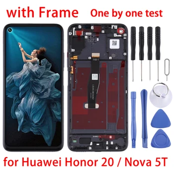 OEM LCD Ekran için Huawei Onur 20 / Nova 5T Sayısallaştırıcı Tam Meclisi ile Çerçeve