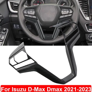 Oto İç direksiyon krom çerçeve Trim Sticker Dekorasyon İçin Isuzu D-Max Dmax 2021 2022 2023 Araba Tuning Aksesuarları