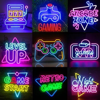 Oyun Odası Neon Burcu LED İşareti Ev Bar Erkekler Mağara Rekreasyon Parti Doğum Günü Yatak Odası Duvar Dekorasyonu Seksi Oyun Gece Neon ışık Hediye