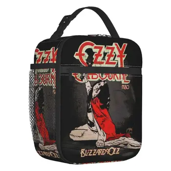 Ozzy Osbourne Ağır Metal Grubu Kaya Taşınabilir Öğle Yemeği kutuları Sızdırmaz Karanlığın Prensi Termal Soğutucu Gıda Yalıtımlı Öğle Yemeği Çantası