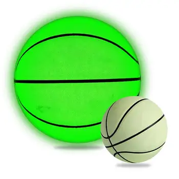 Parlayan Yansıtıcı Basketbol 29.5 ' Yeşil Light Up Basketbol Hediye Çocuklar İçin Parlayan Deri Basketbol Kapalı Ve Açık Gece