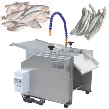 Paslanmaz Çelik 1500 kg / saat Elektrikli somon balığı Cilt Soyma Skinner Makinesi Küçük Balık Tilapia Yayın Balığı Cilt Çıkarma Makinesi