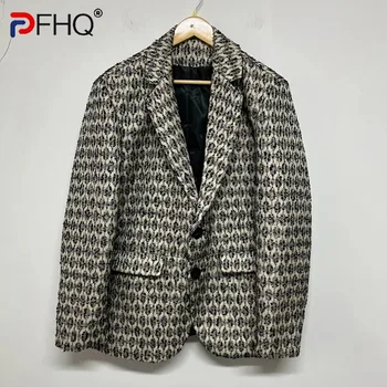 PFHQ erkek Sadece XL Sanat Kişiselleştirilmiş Çok Yönlü Blazers Casual Baskı Haute Kalite Tek Göğüslü Takım Ceketler Bahar Yeni 21Z3695