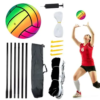 Plaj voleybolu Net Arka Bahçe voleybolu Net Badminton Net Raf Voleybol Ağları İle Taşınabilir saklama çantası İçin
