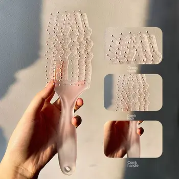 Plastik altı pençe içi Boş kaburga tarak anti-statik ıslak ve kuru kafa derisi masaj tarak berber aksesuarları Salon Aracı