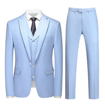 Plyesxale 2024 Yeni Moda Gök Mavisi Çizgili Erkek Takım Elbise Düğün Sonbahar İş resmi takım elbiseler Erkekler İçin Lüks Erkek günlük giysi Q1372