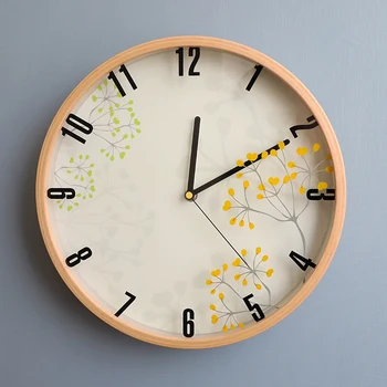 Pointer Kuvars duvar saatleri Ahşap Klasik Sessiz Oturma Odası Duvar Saati Modern Mutfak Zarif İskandinav Horloge Dekor Ev İç