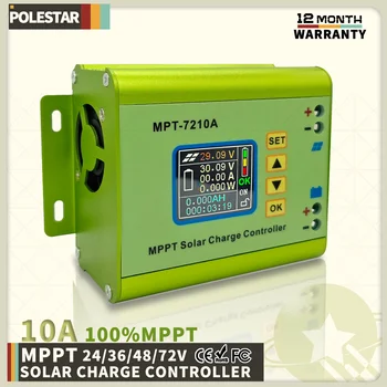 Polestar 100 % MPPT güneş pil şarj cihazı Paneli Dijital şarj regülatörü 24 V/36 V/48 V/60 V / 72 V 10A Boost Gerilim Modülü 600W