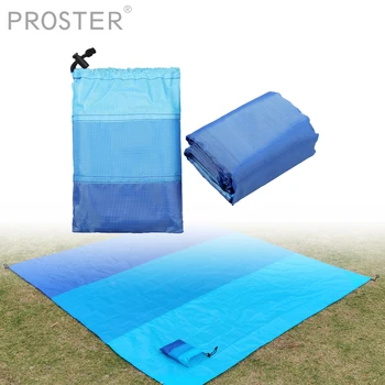 PROSTER Mavi Büyük Su Geçirmez piknik battaniyesi Seyahat Açık Plaj Kamp Yumuşak Mat Yatak Katlanabilir Standı battaniye seti 210 * 200 cm