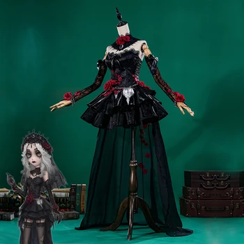 Psikolog Eda Cosplay Oyunu Kimlik V Cosplay Kostüm Sonsuz Gece Eda Cosplay Cadılar Bayramı Siyah Gotik Peruk