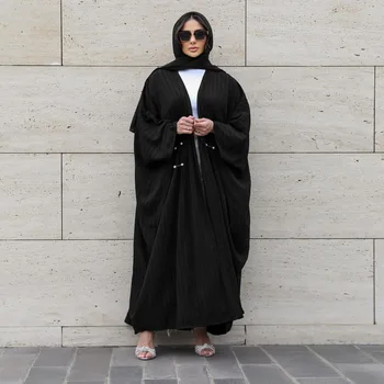 Ramazan Açık Abaya Dubai Türkiye Kaftan Kadınlar Müslüman Mütevazı Elbise Femme Musulman Salonu Kimono Hırka Bayram Namazı Giyim Elbise
